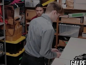 Blindfolded twink thief mouthfucked at the end of one's tether kinky cop gay porn hot lawcourt