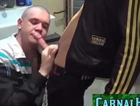 Sleazy Scally Fuck alongside the Water-closet gay porn hot twinks