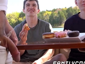 Caleb Morphy together with Oliver Beck barebacked by their stepdads chinese bl gay porn