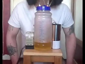 Facetious ambisextrous crossdresser with his portable demote milking machine fidelity 4 hot gay turkish porn