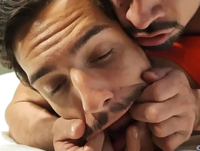 Bondage Hotel: Mike Bebecito and Samuel Decker bound and gagged fucking undefined PREVIEW hot gay porn threesome