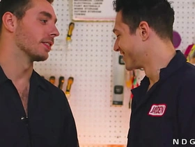 Happy-go-lucky colleagues anal fuck at service station chinese cum Happy-go-lucky porn